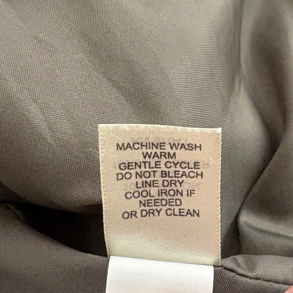 J Jill Cargo Utility Jacket Petite L LP Green Nylon Snap Safari Trench Belt Coat - Picture 7 of 11